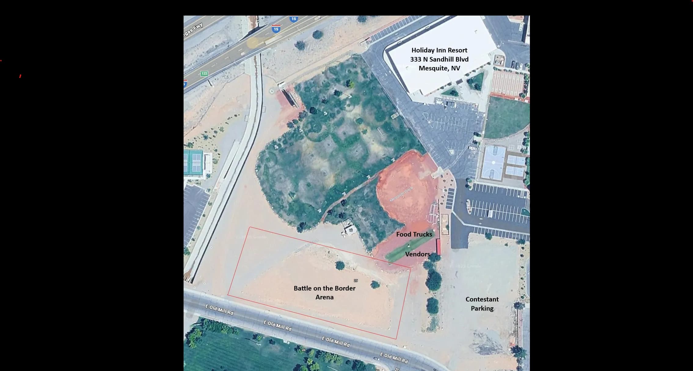 Battle On The Border Rodeo Vendor Show venue map