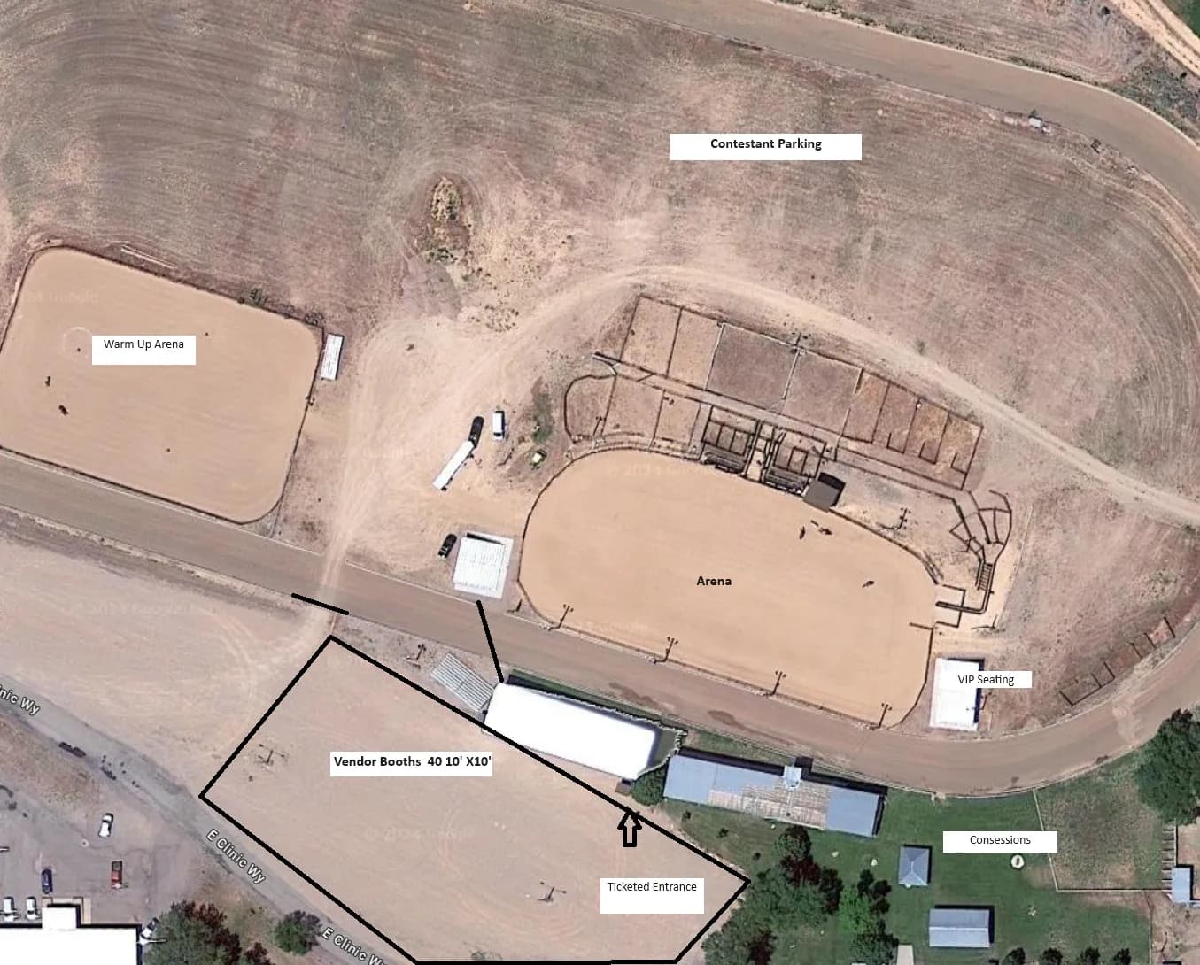 Old Spanish Trail Rodeo Vendor Show venue map